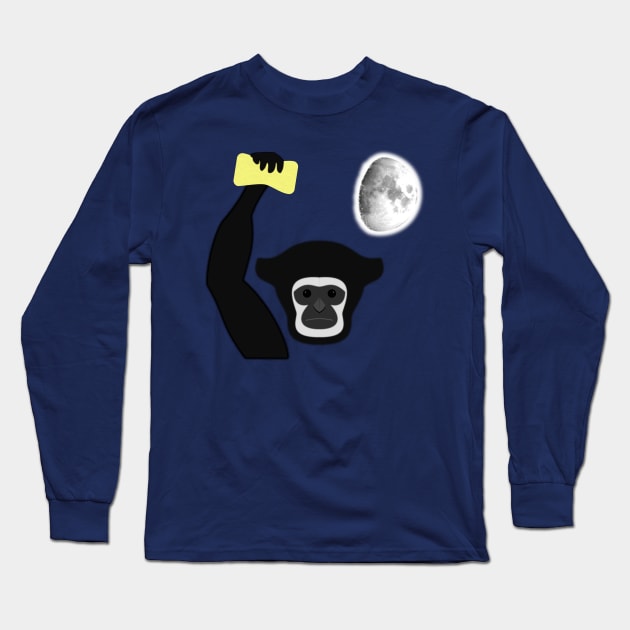 Waxing Gibbon - Waxing Gibbous Long Sleeve T-Shirt by IORS